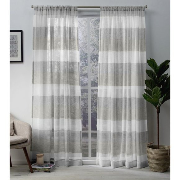Exclusive Home Other - NEW Exclusive Home Curtains  Stripe 54x84